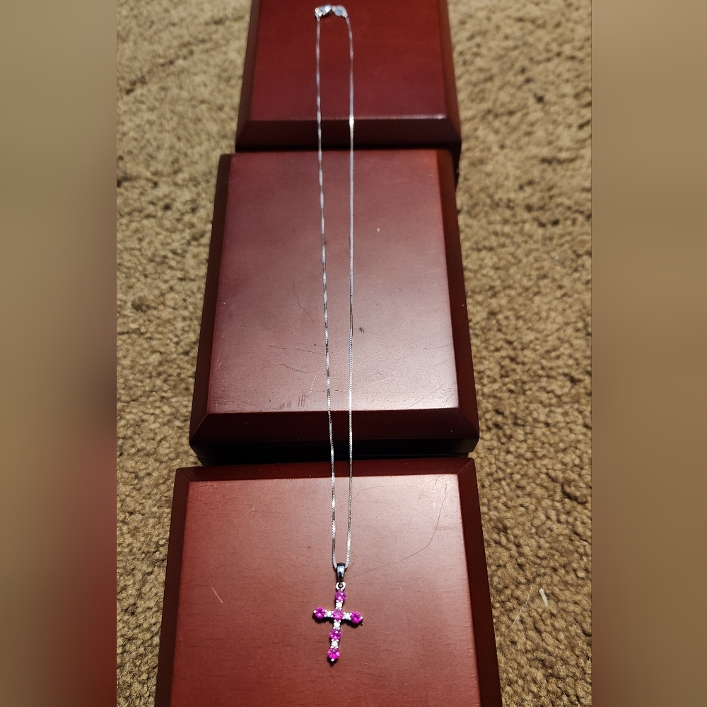Silver Ruby Necklace - image 3